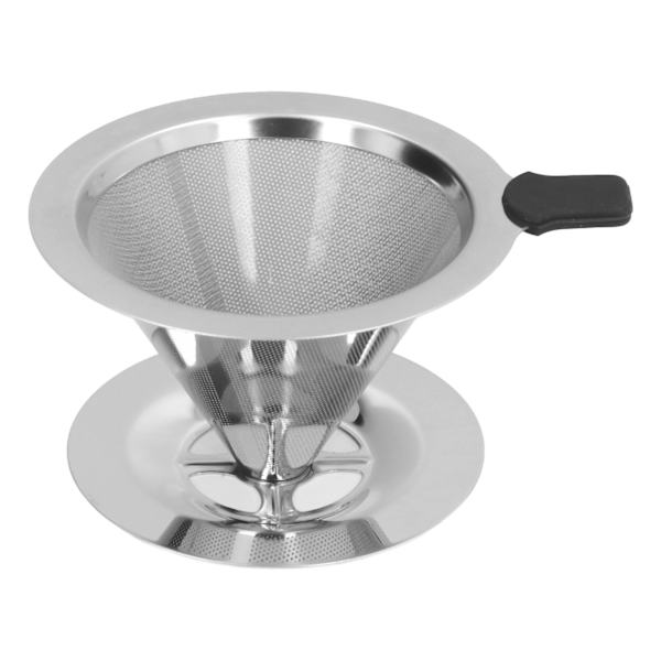 Kaffedrypper i rustfrit stål med drypkegle Kaffefilter Genanvendeligt kaffefilterkop til køkken 1-2 kopper