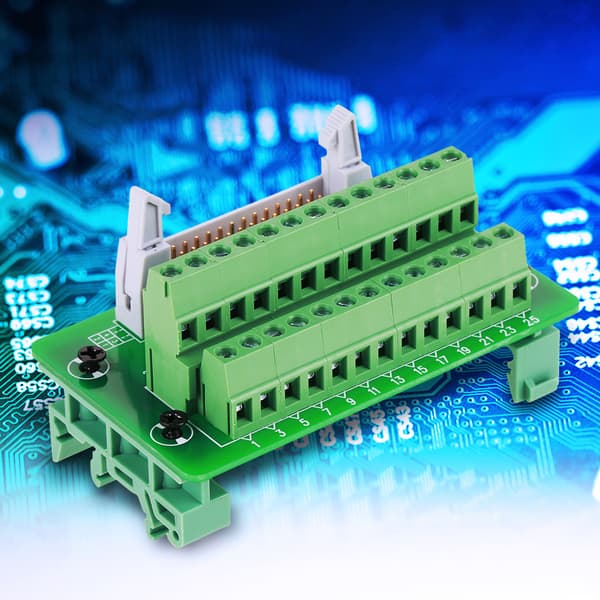 IDC26P DIN-skinne 26-bens 5 mm monteret interface-modul hanstik Breakout Board