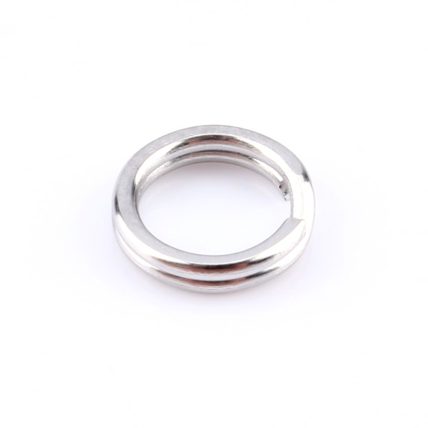 Hot 200 stk. Fiskegrej Solidt Rustfrit Stål Snap Split Ring Lure Tackle Connector