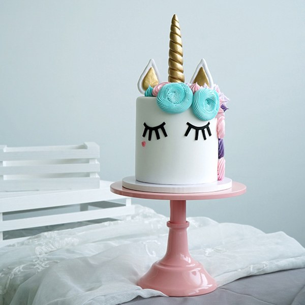 Tårtställ Minimalistiskt Stall Dekorativt Multifunktionell Tårtfathållare för Cupcake Dessert Frukt Rosa L