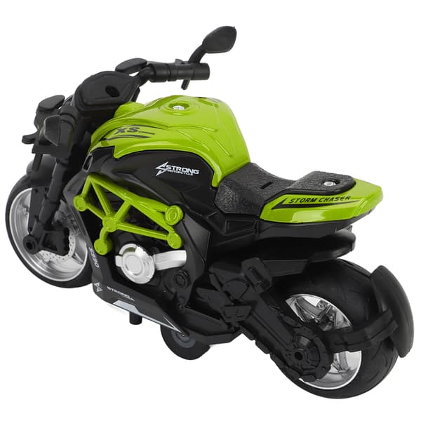 Alloy Motorcykel Model Høj Simulation Cool Lyd Lys Træk Tilbage Motorcykel Legetøj til Børn Grøn