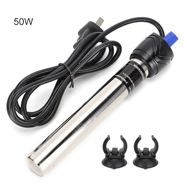 QY-700 Akvarium rustfritt stål nedsenkbar vannsvarmer fiskebeholder Automatisk konstant temperatur oppvarmingsstav 50W