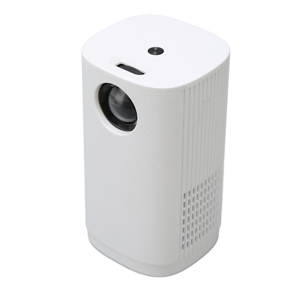 Miniprojektor 1080P 16 till 100 tum projektionsfjärrkontroll Bärbar projektor med dubbla högtalare för familj utomhus 100‑240V Vit UK-kontakt