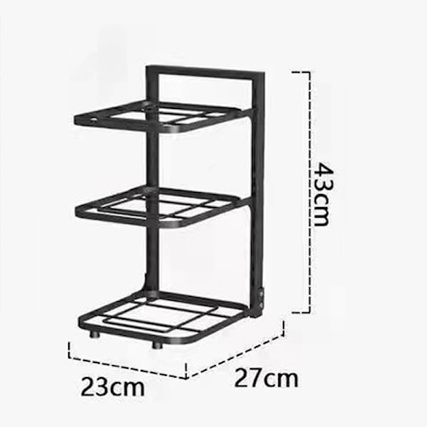 Kattilateline Monikerroksinen Paksu vahva kerros Pyöristetyt kulmat Keittiökattila Kolme kerrosta/43x27x23cm