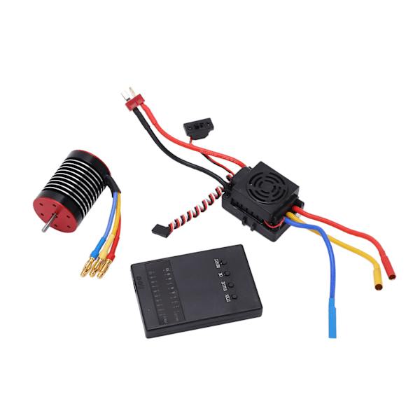 F540 4370KV Borstlös Motor 60A Vattentät ESC Programmeringskort Set för 1/10 RC Bildelar