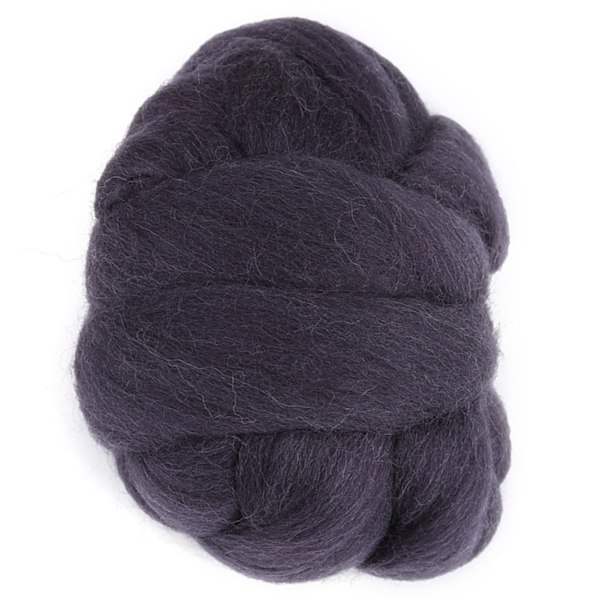 55 g färgad nålfiltning Ull Roving Spinning Sömnad Trimning Hantverksmaterial (mörkgrått)