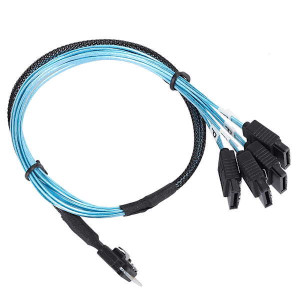 12 Gbps Forbindelseskabel MINI SAS 38p SFF-8654 til 4 x Sata Server Dataoverførselskabel