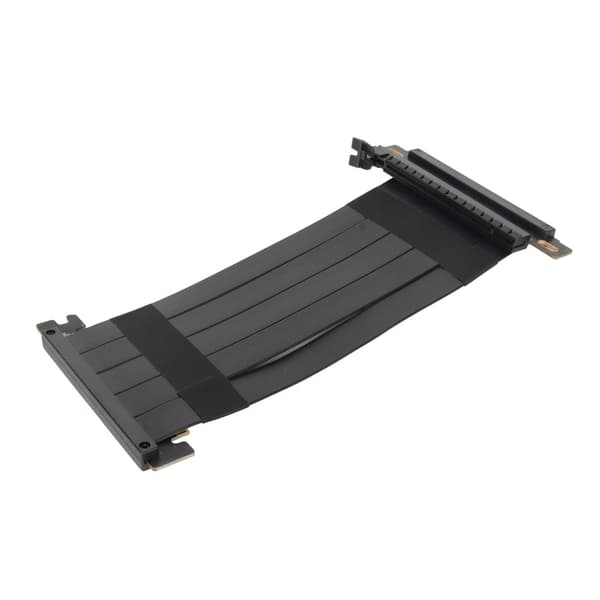 PCIE 4.0 X16 Riserkabel Højhastigheds Fleksibelt Dobbeltsidet 180 Graders GPU Forlængerkabel til RTX 4090 til RX 7900 XT Sort 40cm / 15.7in