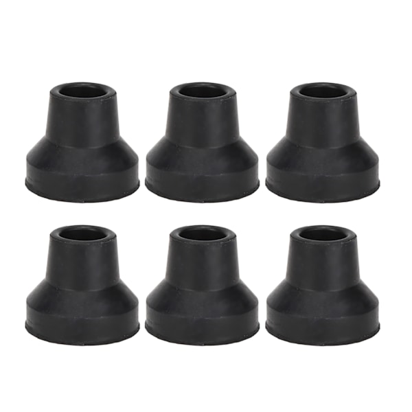 10 stk stokspidser Gummi-antislip Slidstærke gåstave spidser til standard og sammenklappelige stokke 16 mm/0.63in