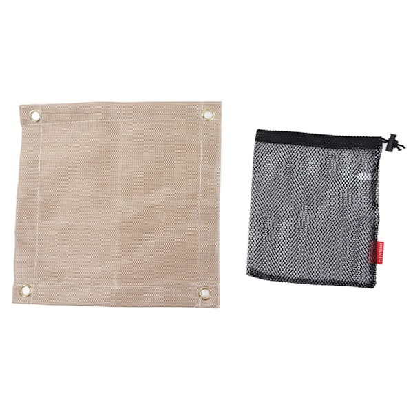 Brandsäker matta Glasfiber hög temperaturbeständig eldstadsmatta utomhustillbehör för grillcamping picknick mini 30x30cm/11,81x11,81in