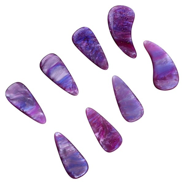 8 stk Guzheng Fingerplukker Silikon Polymer Delikat Glatt Utseende Elastisk Profesjonell Guzheng Negleskydd Melkeveisfarge