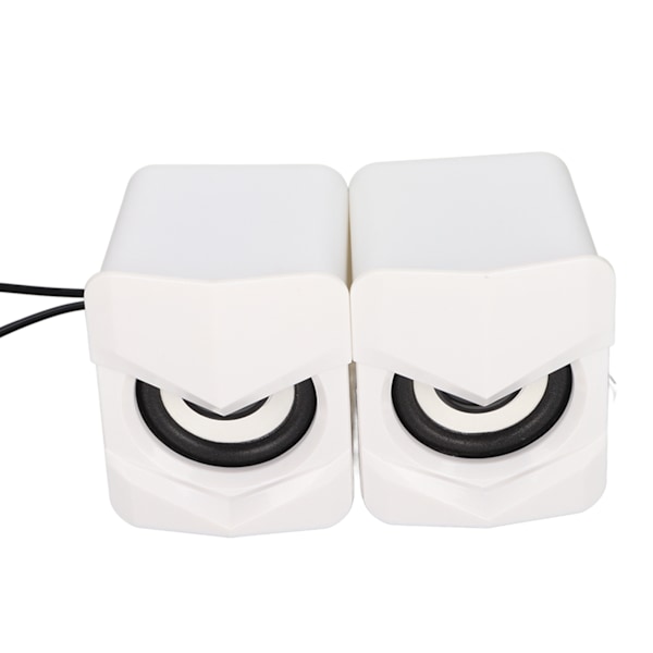 Työpöytäkaiuttimet USB-virralla, vahva basso, työpöydän mini-LED-kaiuttimet PalyStation4:lle, tietokoneelle, kannettavalle, valkoinen