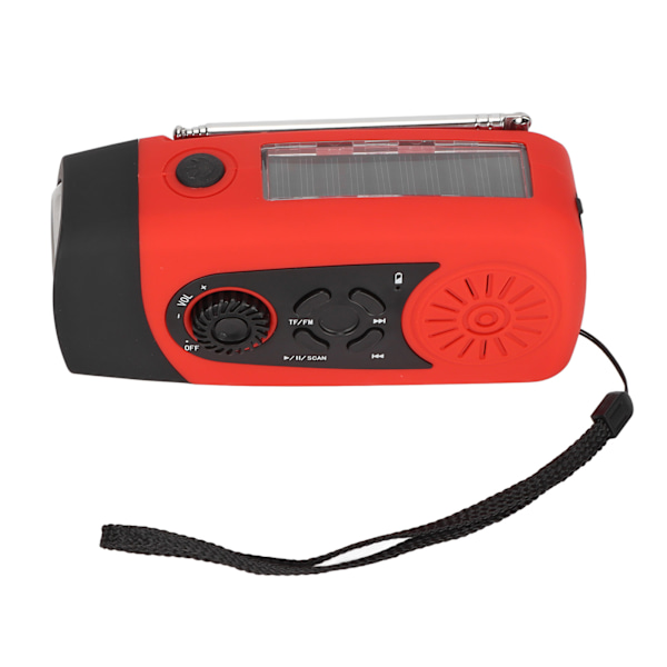 Nödradio med handvev, portabel solcellsdriven radio med ficklampa för utomhuscamping, nödsituationer, europeisk modell