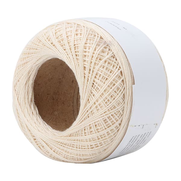 【NX】Lace Line Bomull Handvirkad Summer Silk Light Thin Line (6603 Milk White)