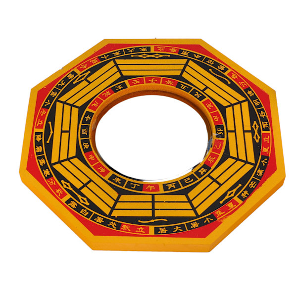 Bagua-speil Feng Shui 8 tommer konveks utseende Treplate Metall Kinesisk Feng Shui dekorasjon for innflyttingspresang