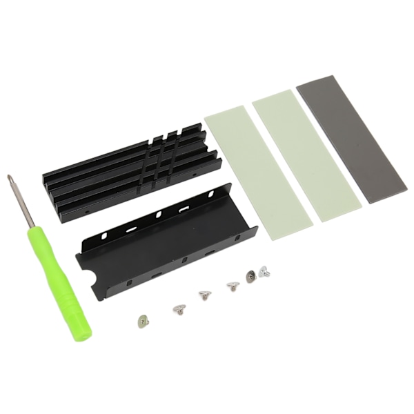 M.2 NVMe jäähdytyselementti Kaksisuuntainen alumiiniseos 3 lämpötyynyä Hopeapinnoitettu SSD jäähdytyselementti M.2 2280 SSD 850 EVO