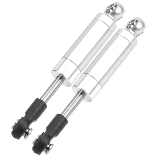 2 stk RC 72mm fjedrløse støddæmpere i legering til TRAXXAS SLASH 2WD 1/10 RC bil Sølv