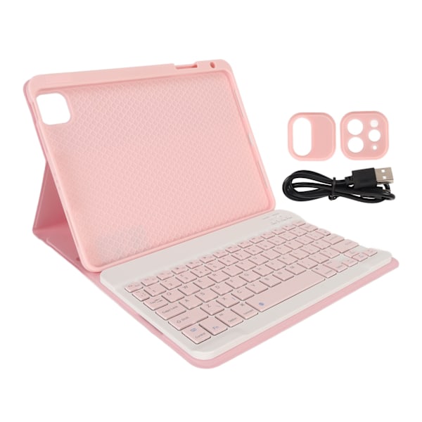 Tabletin näppäimistö UK-asettelu 10 metriä Bluetooth-yhteys Suojaava kotelo Langaton näppäimistö IOS Tablet Air 4/5 10.9 tuumaa Vaaleanpunainen