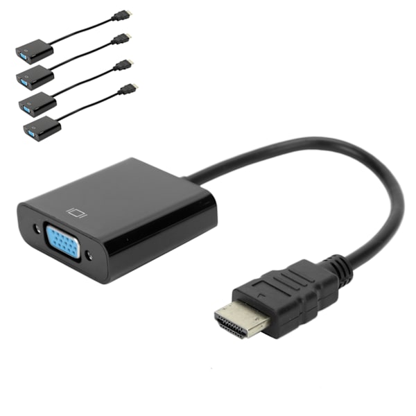 4 kpl HDMI-VGA-liitäntäkaapeli kannettavalle tietokoneelle DVD:lle PS3/X360 Boxille 1080P Video HDTV