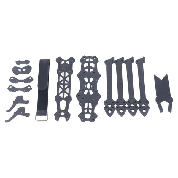 7in 295mm Racing Drone Ramme Kulfiber H Struktur Quadrotor FPV Drone Ramme med 5mm Arm Tilbehør Gul