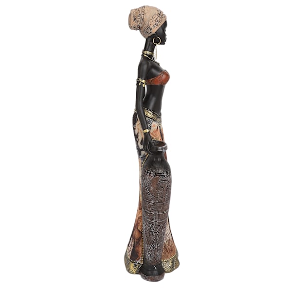 Afrikansk staty Afrikansk retro naturtrogen utseende Slitstark harts Levande färger Afrikansk skulptur för kontorsbil Hem typ B