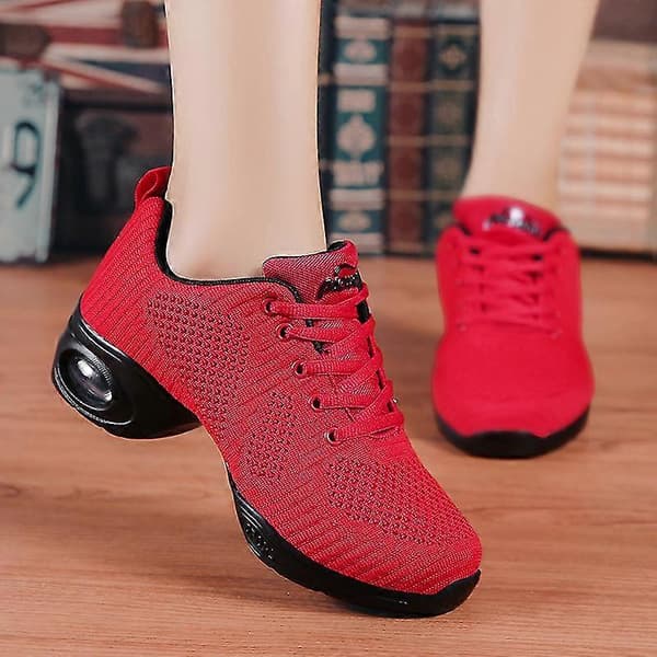 Damesko Åndbare Slip-on Dansesko Skridsikre Løbesko 2g1902 Red 36