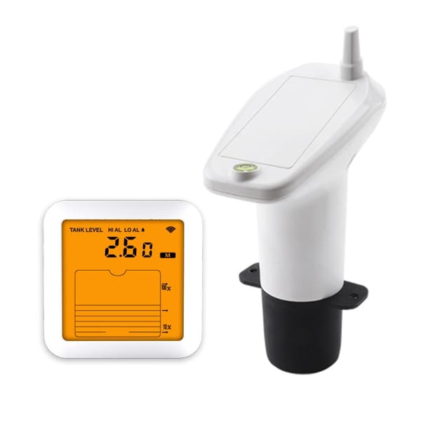 Ultrasonic Level Meter Water Level Gauge with LCD Screen, Wireless Water Tank Level Sensor, IP65 Waterproof, 1-5m Measuring Range 319