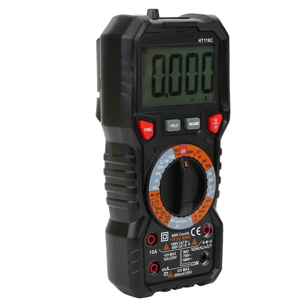 【NX】Multimeter Meter 6000 Count Digital Automatisk räckvidd Sant Effektivt värde Amperemeter HT118C