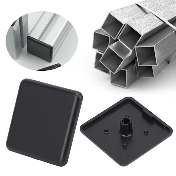 50 stk. Endelåseskydd Sort plastbeslag til 2020/3030/4040 EU-standard aluminiumprofiler EU-standard 4040