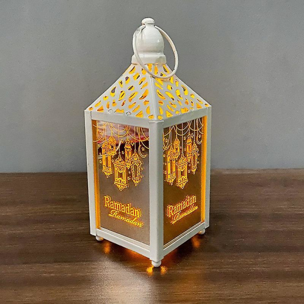 Element Light Eid Ramadan Islamsk Lampe Elegant Firkantet Lanterne Hengelys