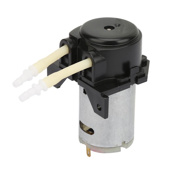 D-2 2*4 mm DC 12V DIY peristaltisk væskepumpe Doseringspumpe for laboratorieanalyse (svart)