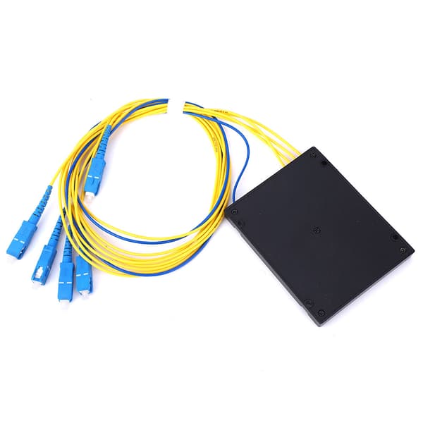 PLC Fiber Splitter Single Mode Lavt Indsættelsestab 1X4 SC/UPC Interface til Hjemmekabling