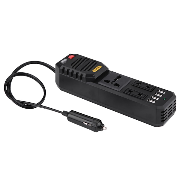 200W DC 12V til AC 220V Bilstrømomformer Sigarettenner USB-lader Universal