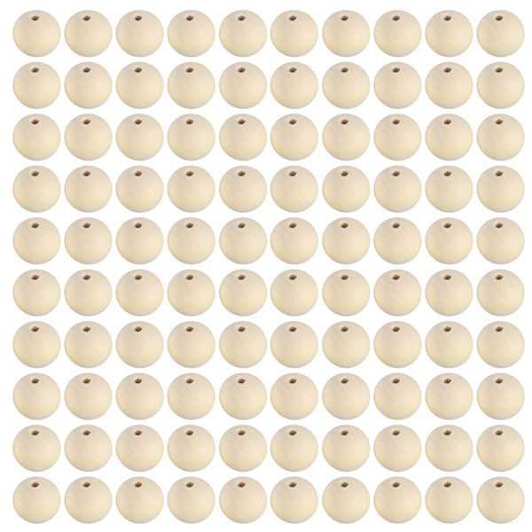 100 kpl 25MM pyöreitä puupalloja koristeluun, puupalloja korujen valmistukseen/DIY-käsitöihin