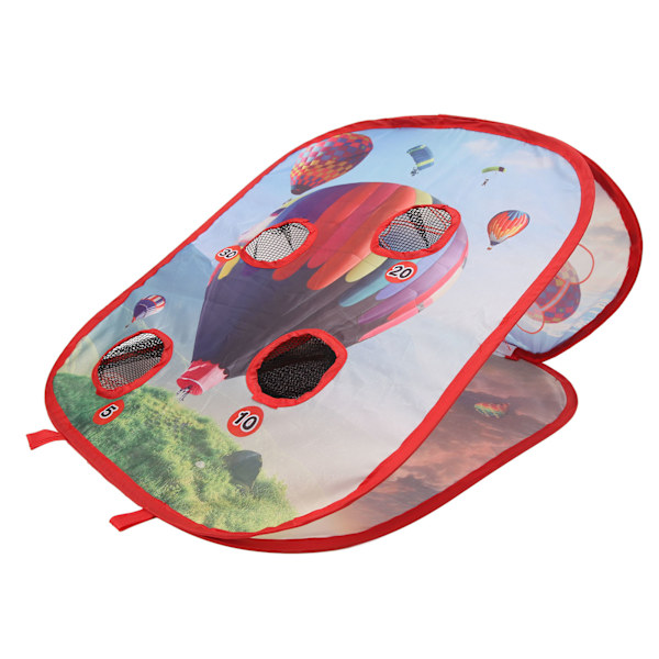 Bönpåse-kastspel Leksak Bärbar Vikbar 4 Hål Cornhole Bounce Bönpåse-kast Utomhusspelset för Barn