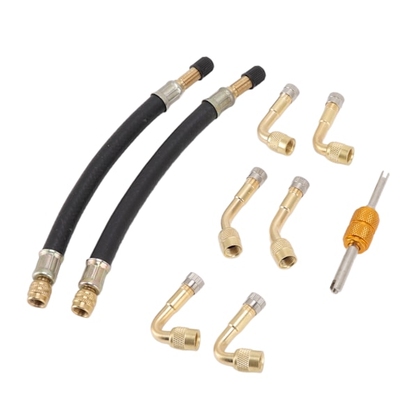 Fleksibel forlengningsdekkventil-adapter med 45 grader, 90 grader, 135 grader dekkventilstamforlengelse for bil, lastebil, bobil, tilhenger, campingvogn