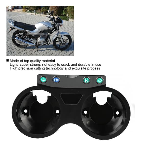 Sort speedometer- og kilometertællerdækning til Yamaha YBR 125 ED 2005-2009