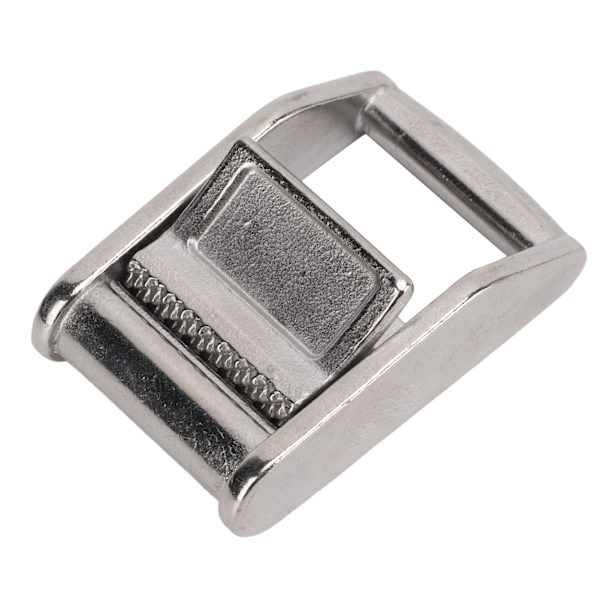 Ruostumattomasta teräksestä valmistetut hihnan kiinnityslukkojen soljet estävät liukumisen Ruostumaton metallihihnan kiinnityslukko 1 tuuman / 25 mm hihnalle