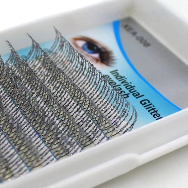 Glitter-ripsienpidennykset 0,15 mm C Curl yksittäiset ripset Glitter-kiilto irtoripset