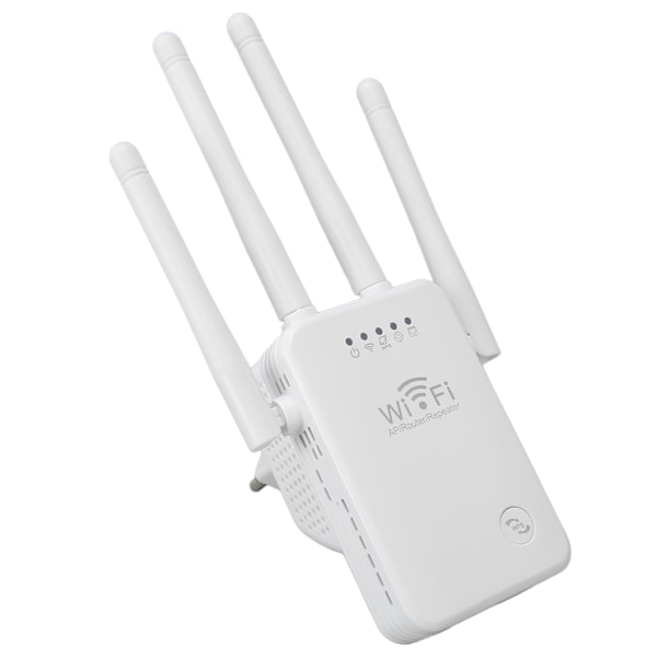WiFi-forlenger 4 antenner 3 moduser Plug and Play WiFi-signalforsterker for hotell leilighet hjem 100‑240V EU-kontakt
