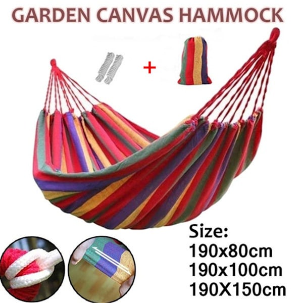 Kannettava Puutarha Canvas-Ripustusvuode Camping-Uni Swing Bed Riippuva Veranda Piha Sisä-Ulko Ripustusvuode