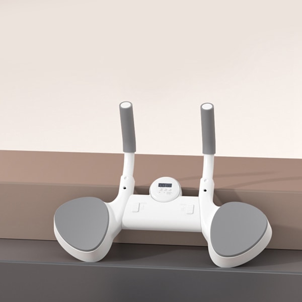 Plank Trainer Multifunktionel Justerbar Timing Intelligent Tælling Push Up Board med Opbevaringspose til Fitness Hvid