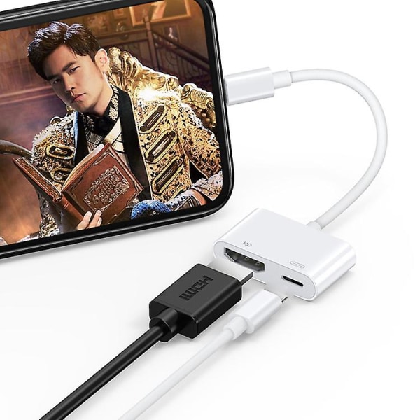 Lightning-HDMI-sovitin-TV 1080p HD-digitaali-AV-sovitinmuunnin iPhonelle