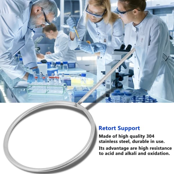 【NX】140 mm Laboratorie Rustfrit Stål Lukket Ring Retort Støtte