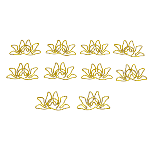 100 stk. Formede Papirclips Blomsterform Metal Bærbare Kontorclips til Filklassificering Dokumentorganisering