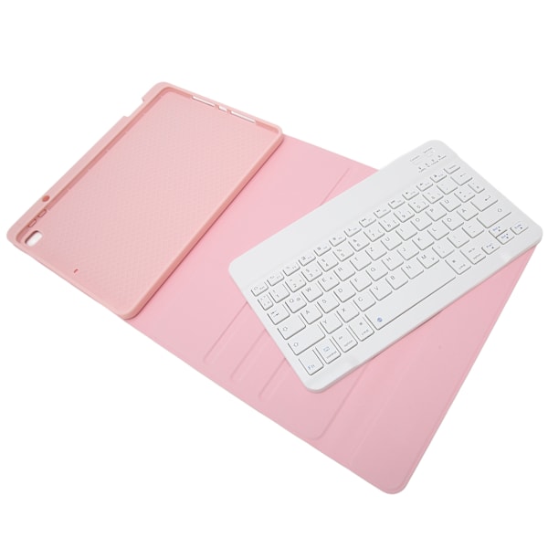 Tabletttangentbord DE-layout BT-anslutning 180mAh batteri Skyddande fodral Trådlöst tangentbord för IOS Tablet Air 3 Pro 10.5 tum Rosa