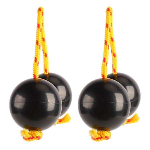 2 stk. Afrikanske rytmiske bolde Justerbar Sort Behagelig Afrikansk Shaker Rattle Ball til underholdning