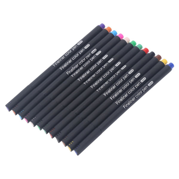 12 st Sublimation Ink Pen Set Flerfärgad 0,4 mm Finspets värmeöverföringspenna med nummer 6 adapter för Explore