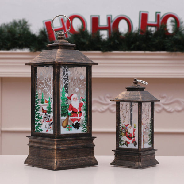 Julelampe flammelampe lysestage varmt hvidt lys, hvid engle model (lille)