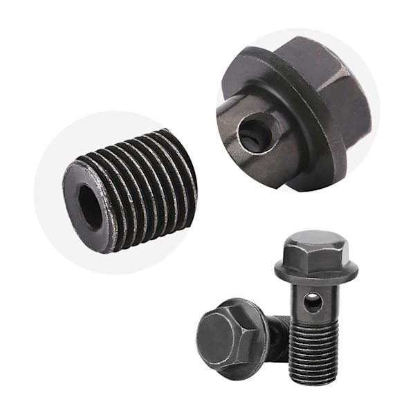 5 kpl moottoripyörän banjo-pultteja ja -tiivisteitä jarrukahvan pääsylinterille M10 x 1,25 mm
